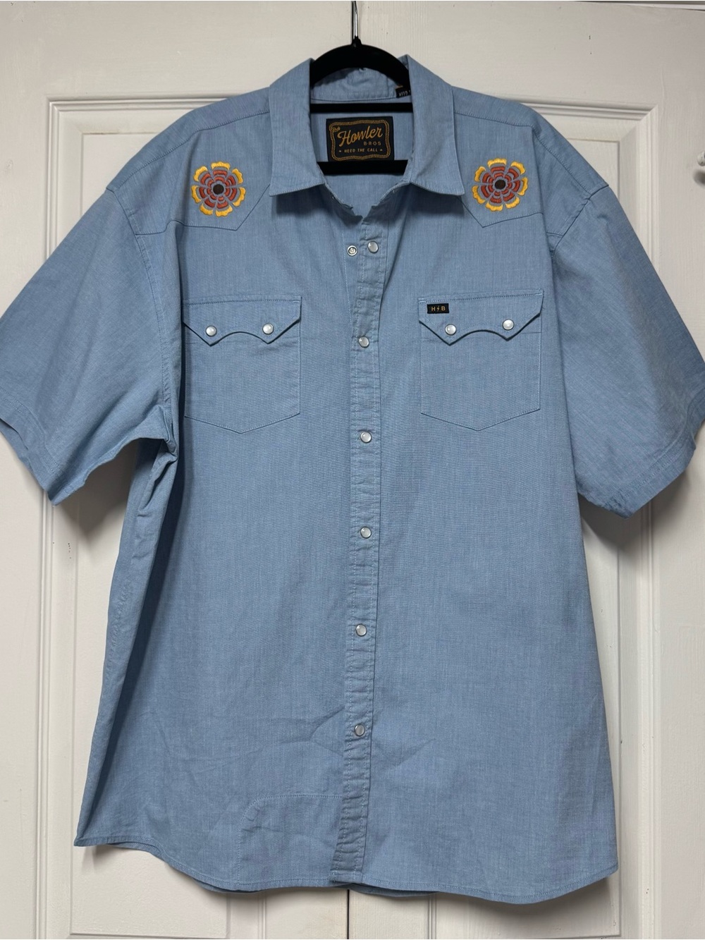 Howler Brothers Crosscut Deluxe Shirt Pearl Snap Size XL - Picture 5 of 13
